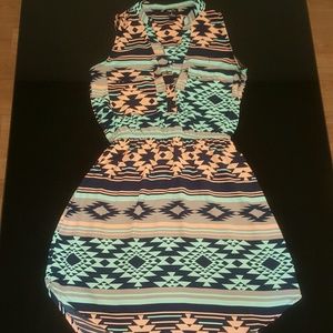 Aztec printed dress